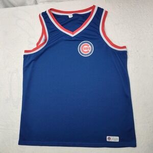 Chicago Cubs Tank Top Mens XL Blue Budweiser SGA MLB Baseball Bleacher Bum Y2K